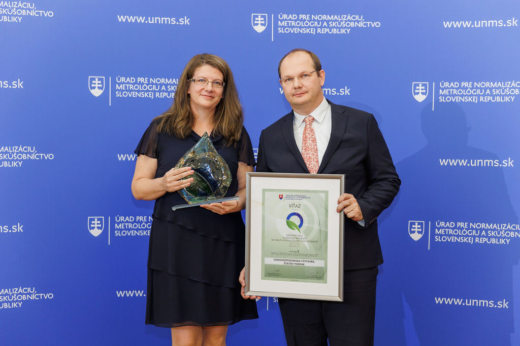 Predstavujeme ďalšieho víťaza Národnej ceny SR za kvalitu a spoločenskú zodpovednosť 2023 (Vodohospodárska výstavba, š. p.)