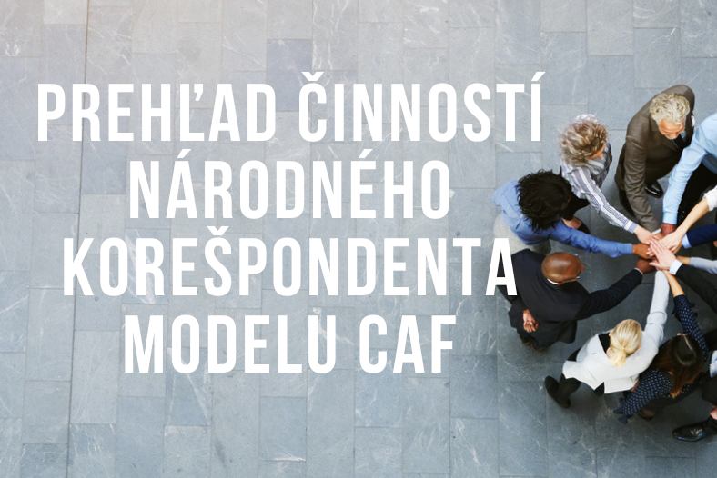 Prehľad činnosti národného korešpondenta modelu CAF za 2. polrok 2024