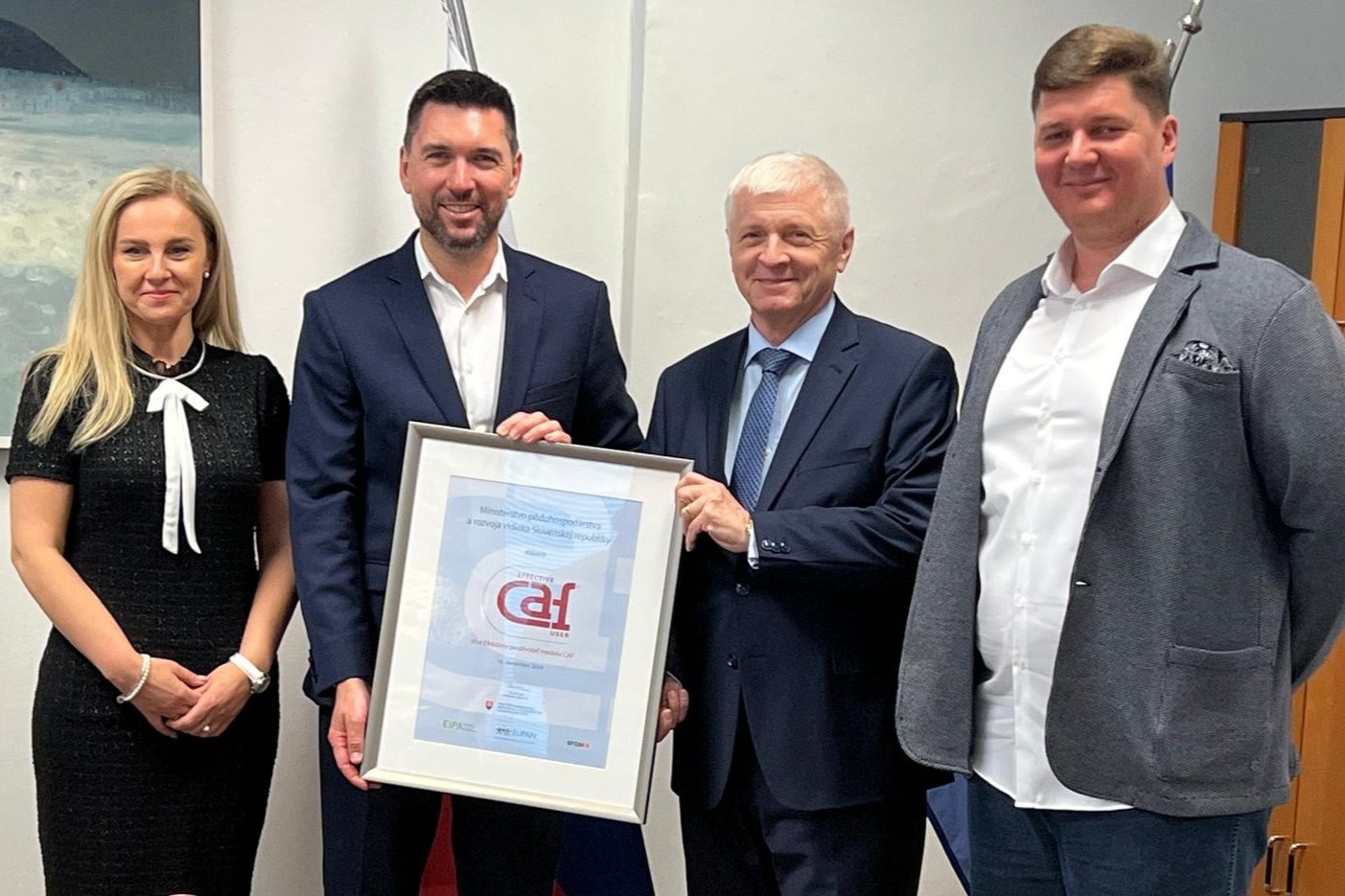 The Ministry of Agriculture and Rural Development of the Slovak Republic was awarded the Effective CAF User label